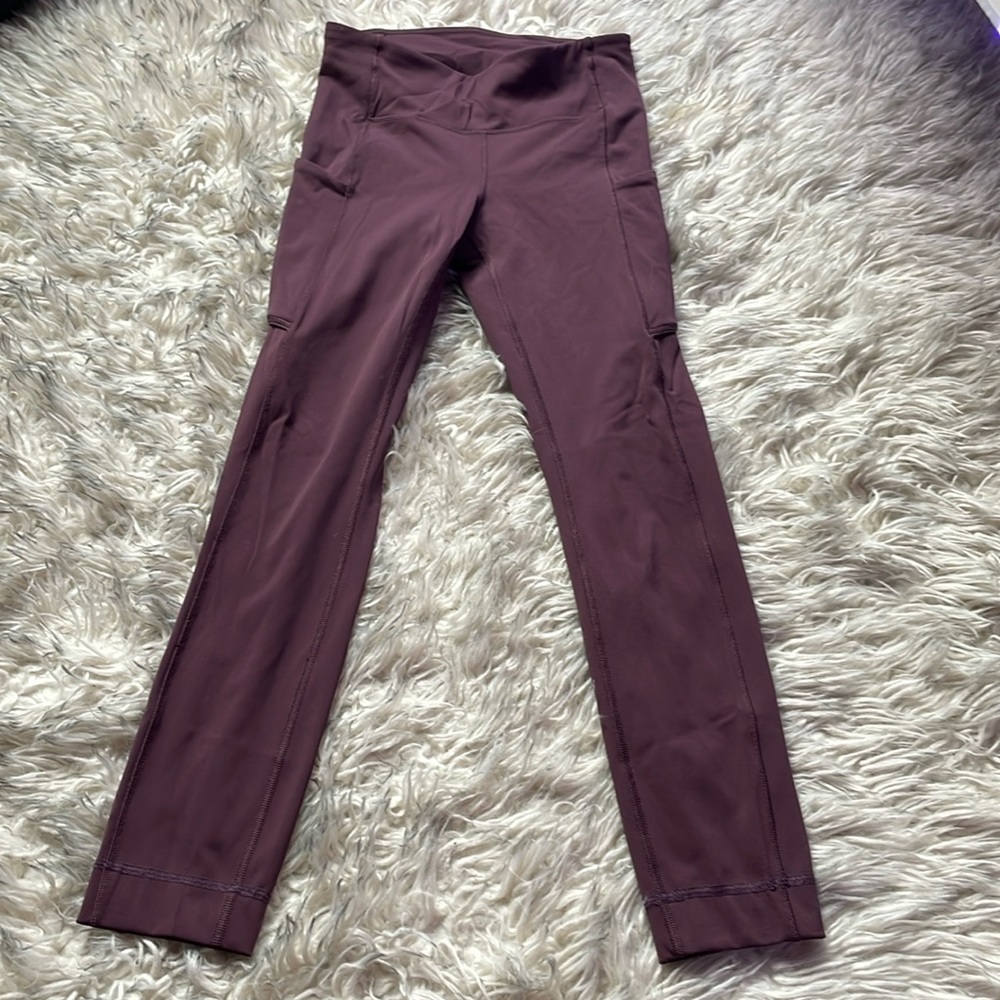 Burgandy Lululemon leggings